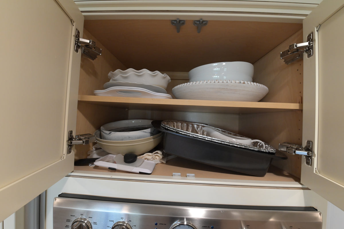 "The Montacute" Traditional Off White Kitchen with Wood Island & Appliances
