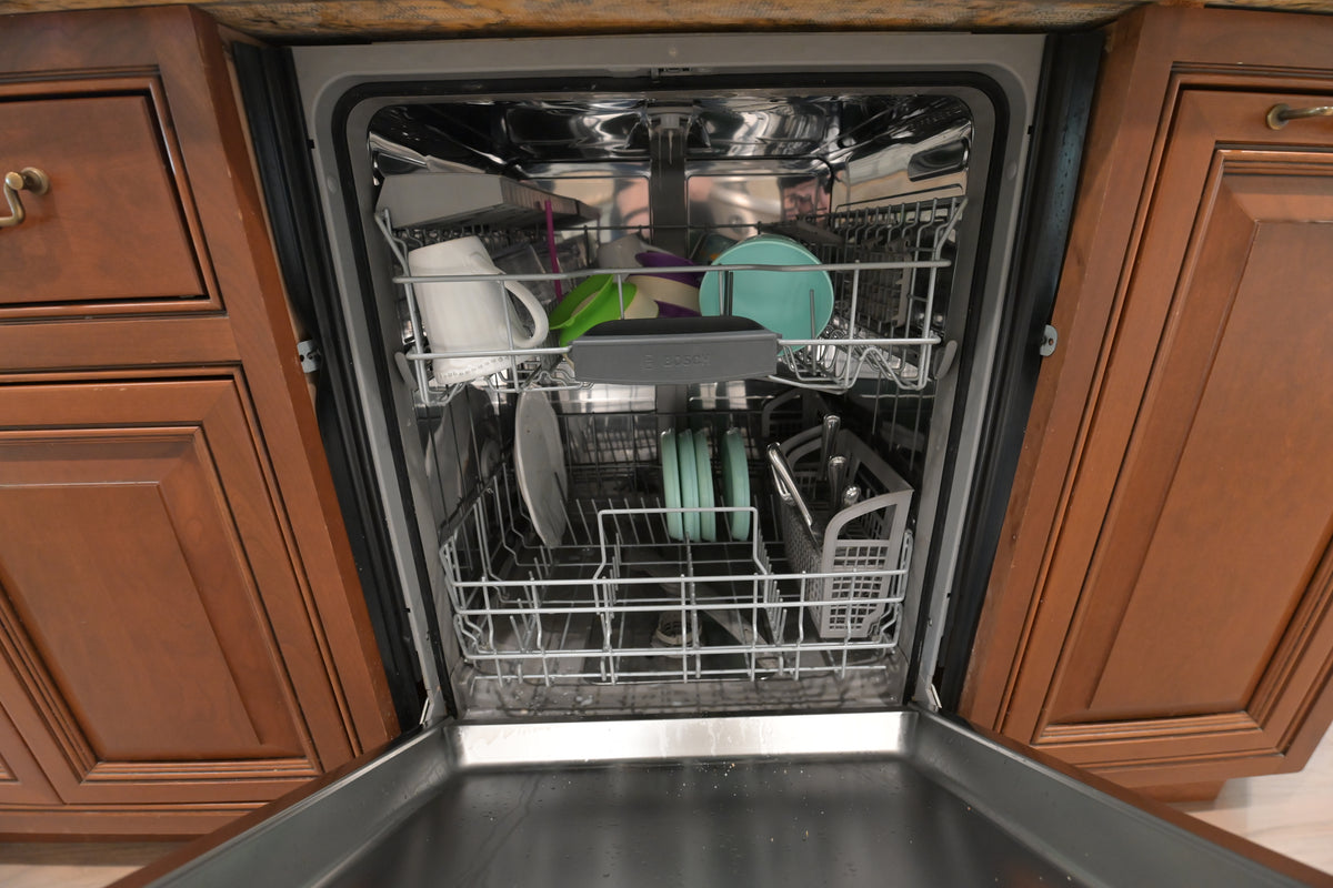 "The Montacute" Traditional Off White Kitchen with Wood Island & Appliances