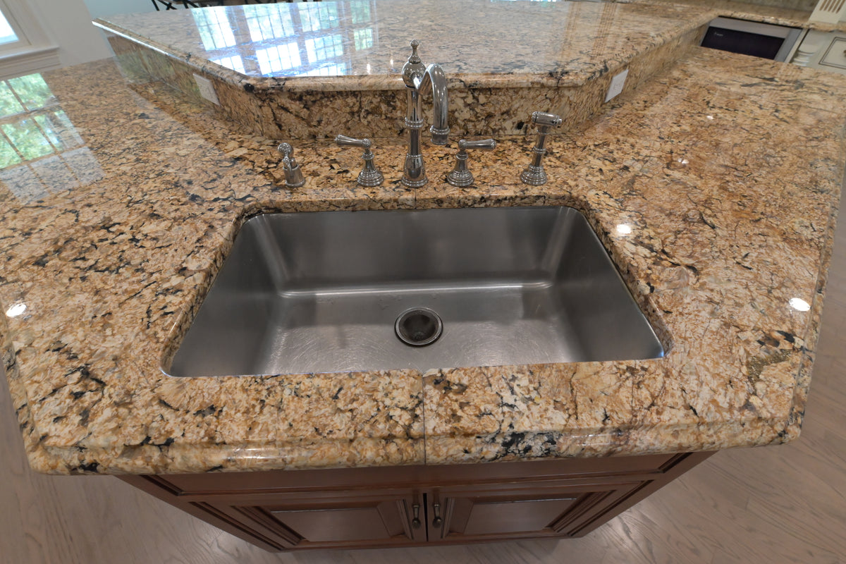 "The Montacute" Traditional Off White Kitchen with Wood Island & Appliances