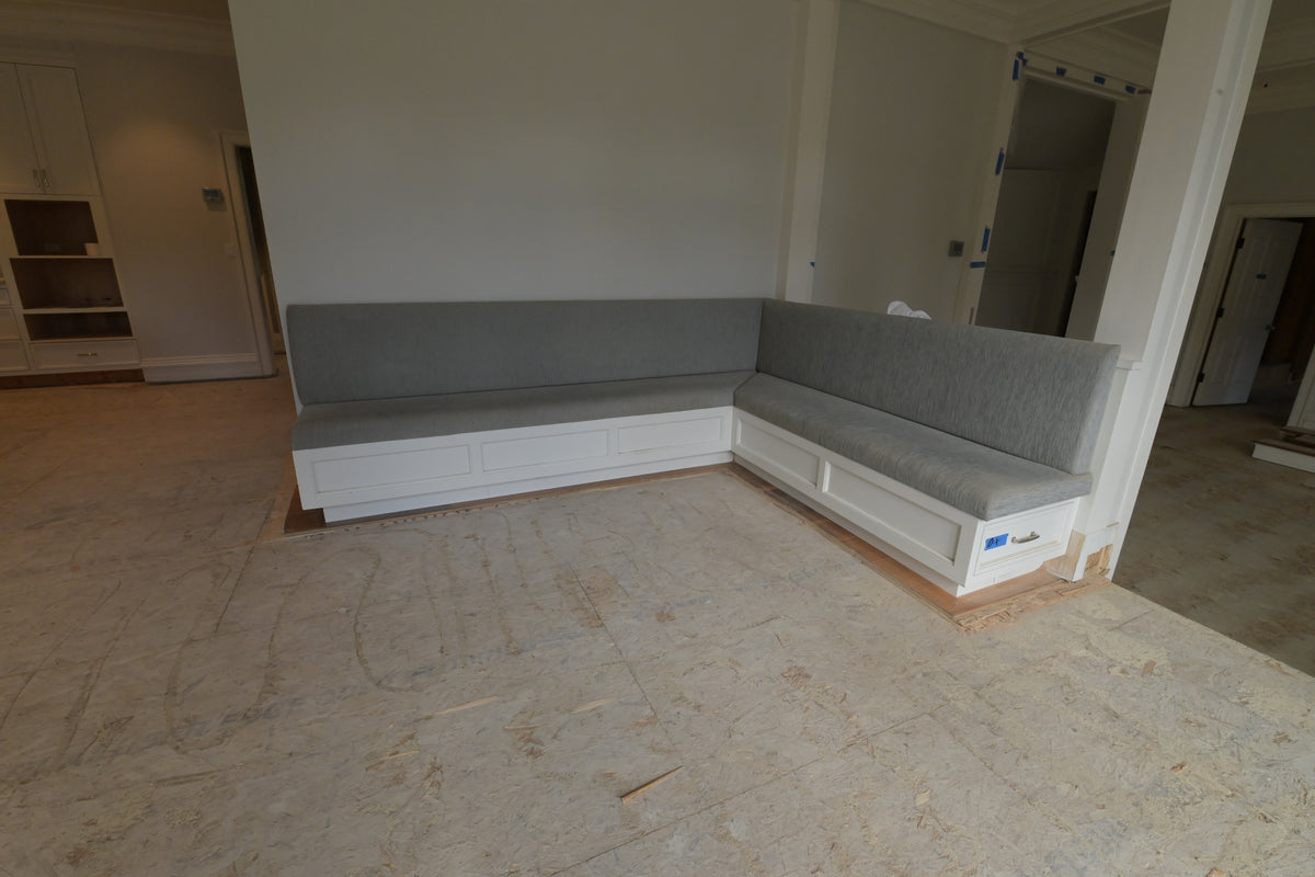 "The Blenheim" Transitional White Kitchen with Island & Sub-Zero Refrigerators