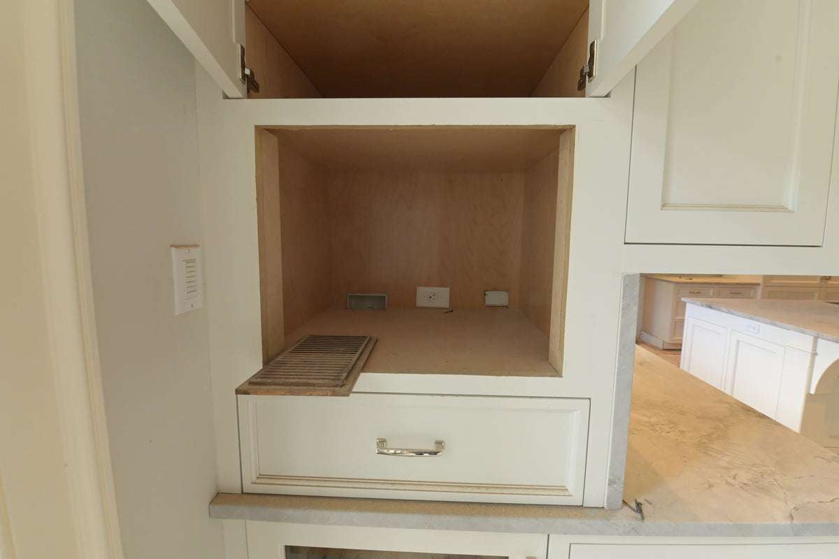 "The Blenheim" Transitional White Kitchen with Island & Sub-Zero Refrigerators