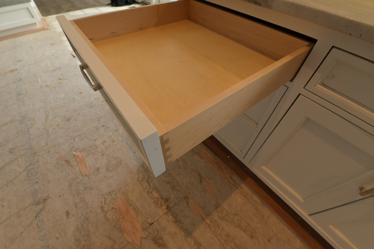 "The Blenheim" Transitional White Kitchen with Island & Sub-Zero Refrigerators