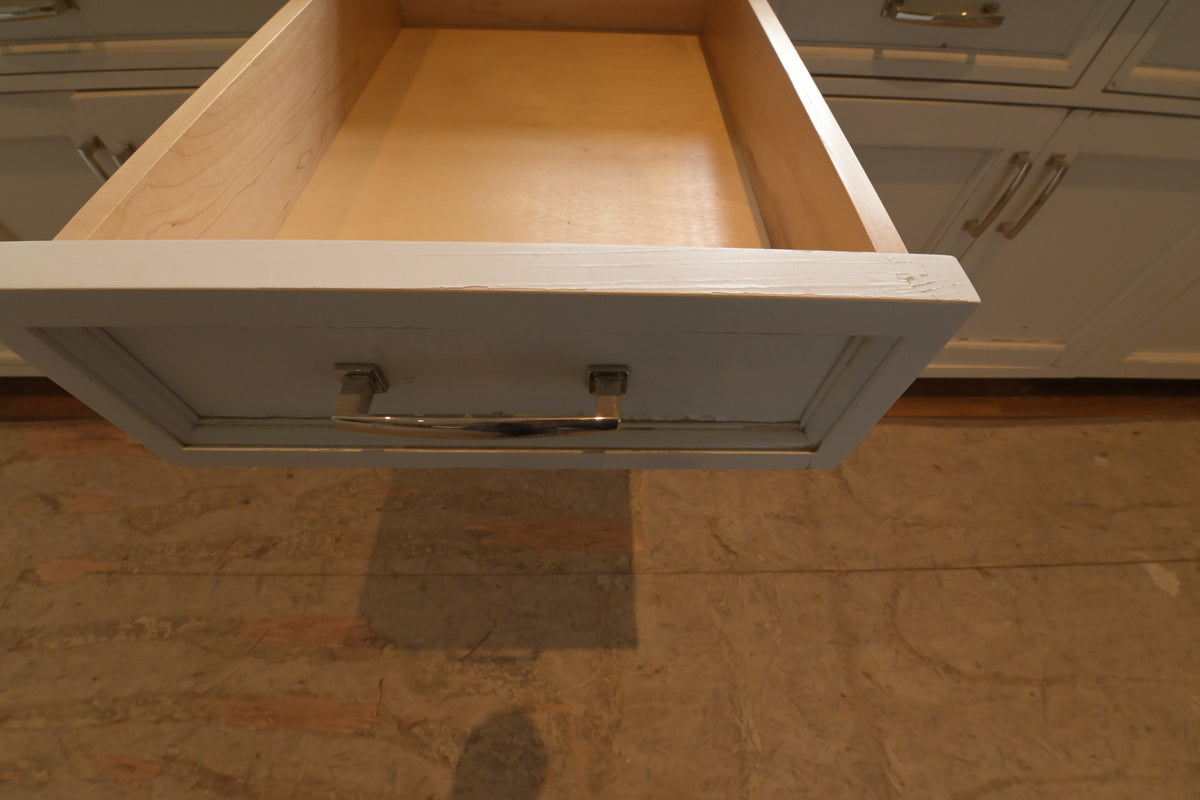 "The Blenheim" Transitional White Kitchen with Island & Sub-Zero Refrigerators