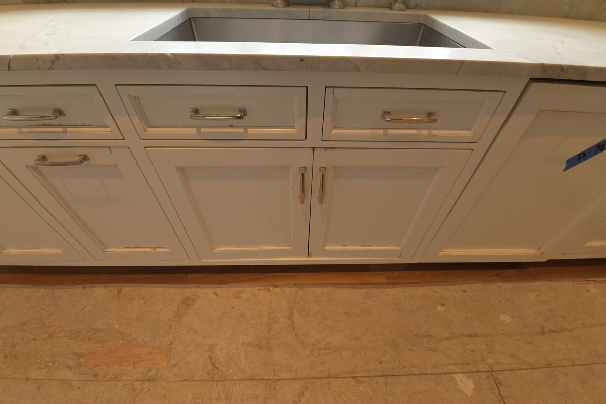 "The Blenheim" Transitional White Kitchen with Island & Sub-Zero Refrigerators