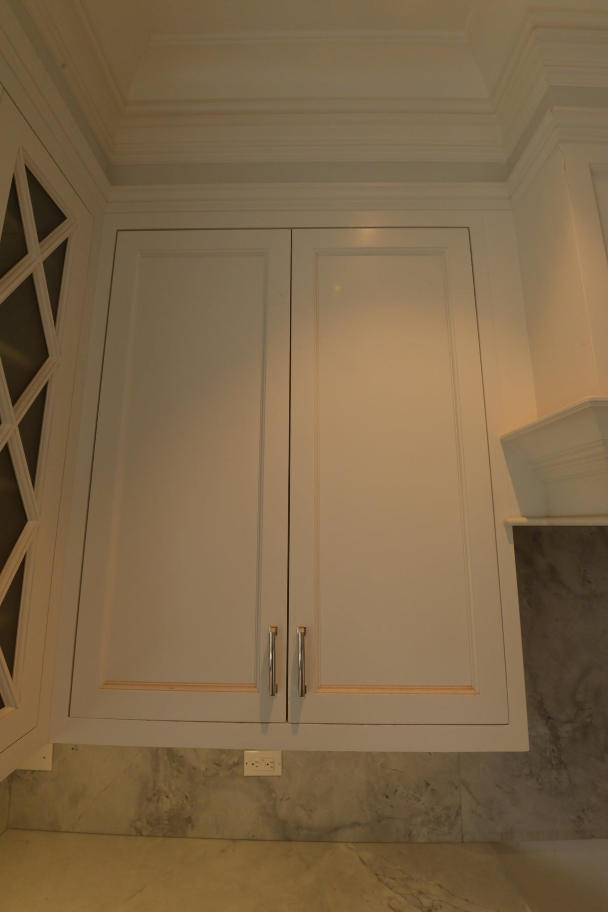 "The Blenheim" Transitional White Kitchen with Island & Sub-Zero Refrigerators
