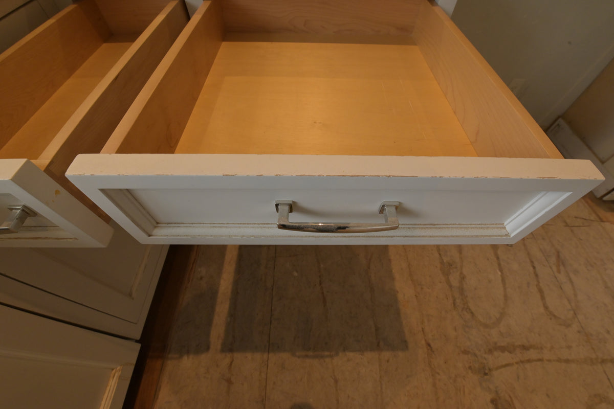 "The Blenheim" Transitional White Kitchen with Island & Sub-Zero Refrigerators