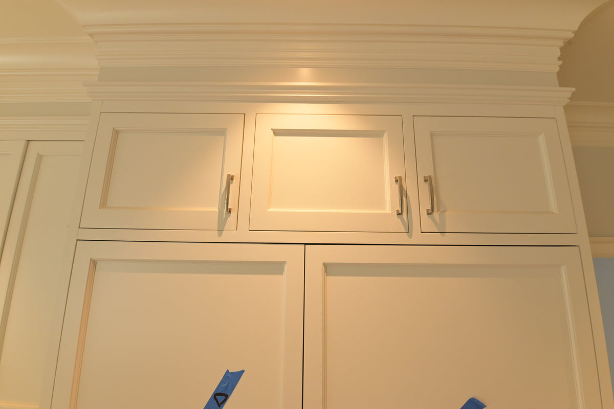"The Blenheim" Transitional White Kitchen with Island & Sub-Zero Refrigerators