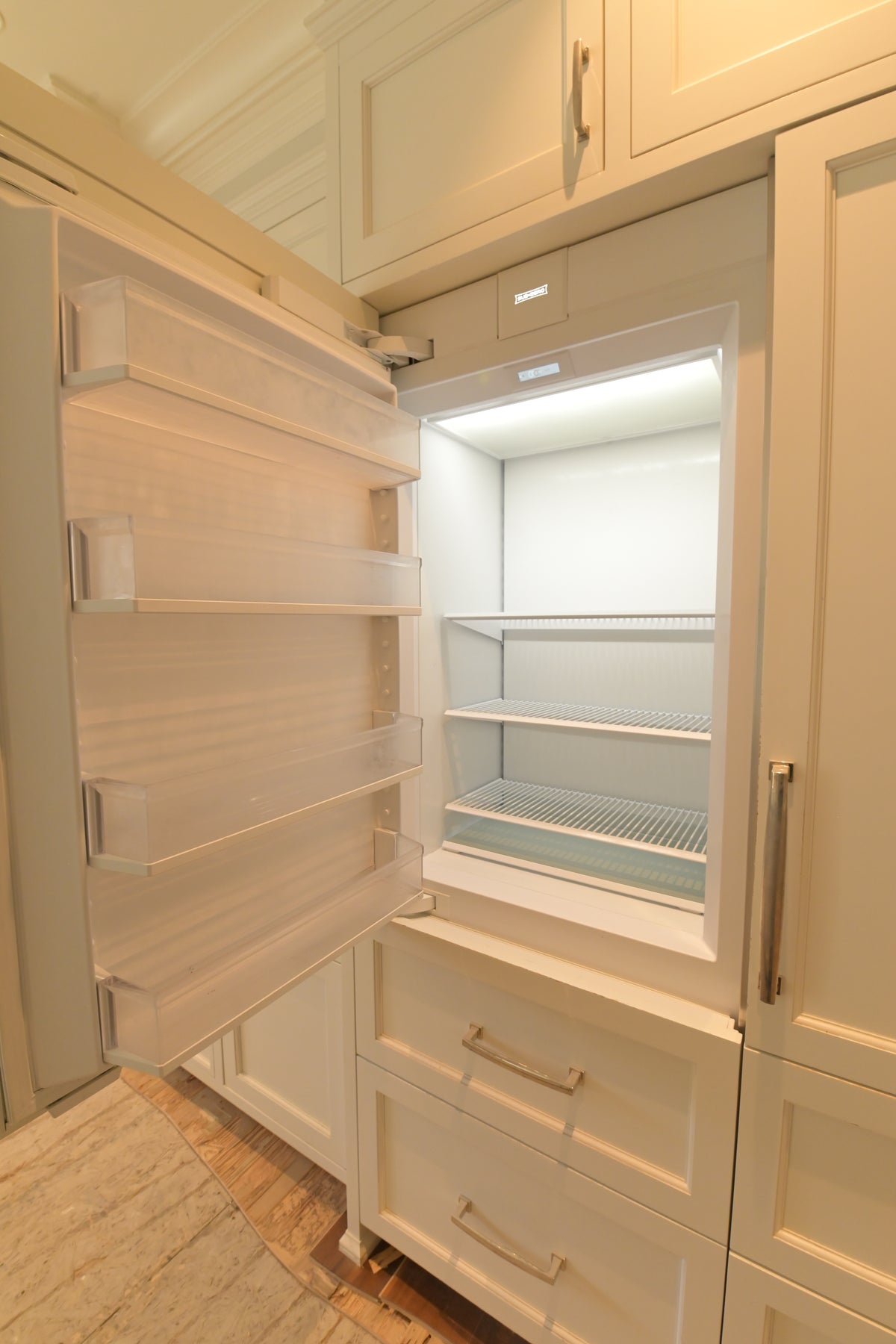 "The Blenheim" Transitional White Kitchen with Island & Sub-Zero Refrigerators