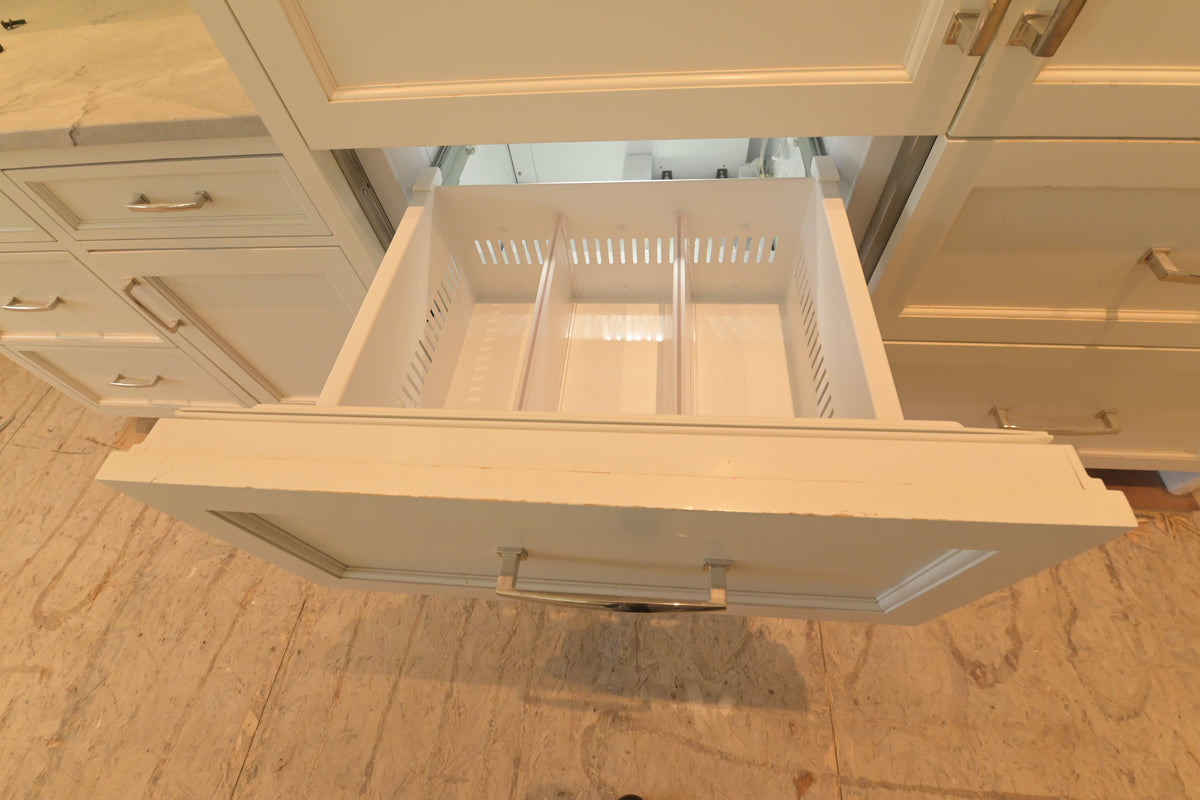 "The Blenheim" Transitional White Kitchen with Island & Sub-Zero Refrigerators