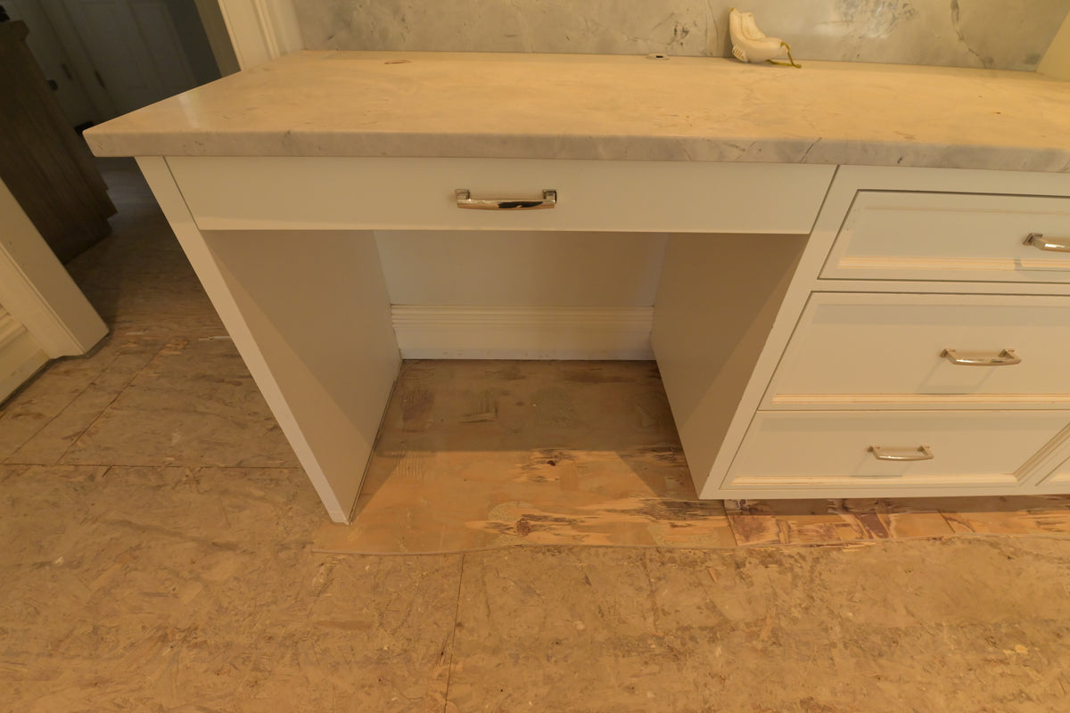"The Blenheim" Transitional White Kitchen with Island & Sub-Zero Refrigerators