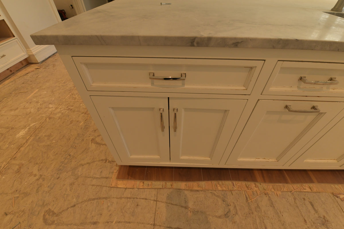 "The Blenheim" Transitional White Kitchen with Island & Sub-Zero Refrigerators