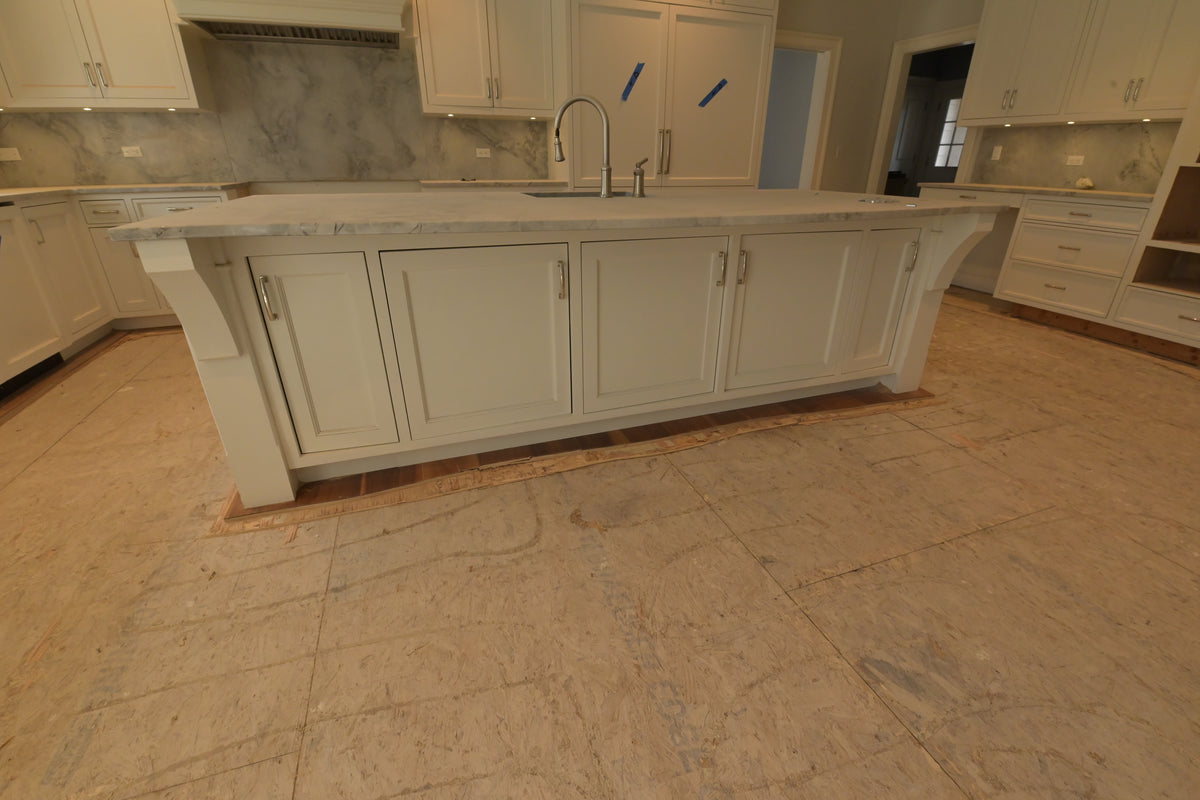 "The Blenheim" Transitional White Kitchen with Island & Sub-Zero Refrigerators