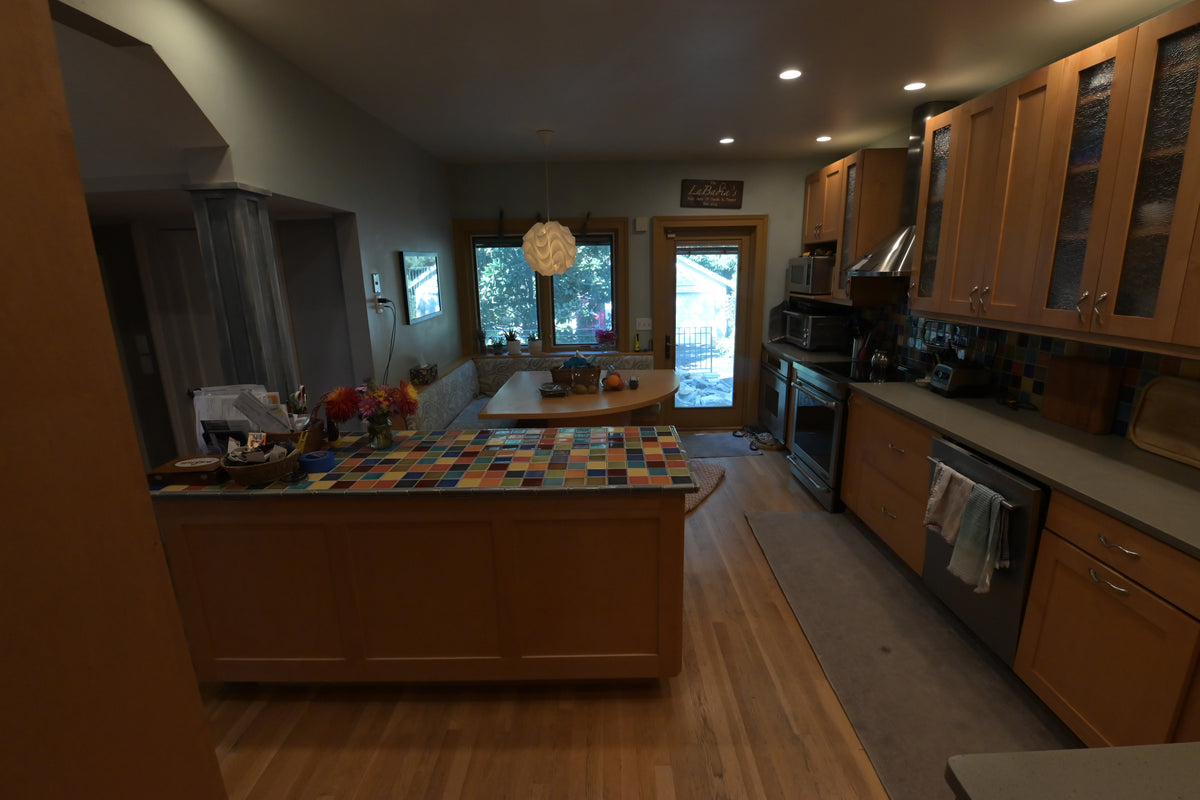 Millennia Transitional Craftsman Shaker Kitchen with 36" Sub-Zero Refrigerator