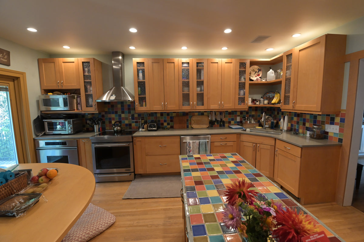 Millennia Transitional Craftsman Shaker Kitchen with 36" Sub-Zero Refrigerator