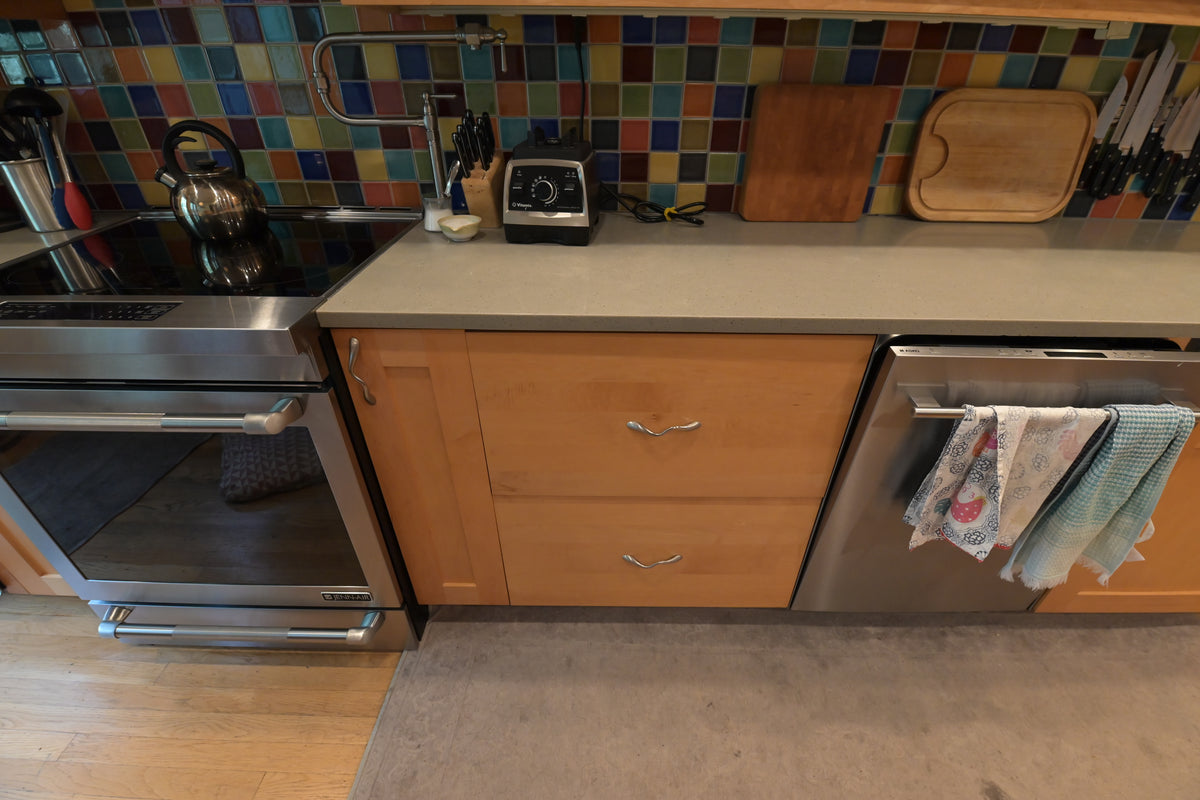 Millennia Transitional Craftsman Shaker Kitchen with 36" Sub-Zero Refrigerator