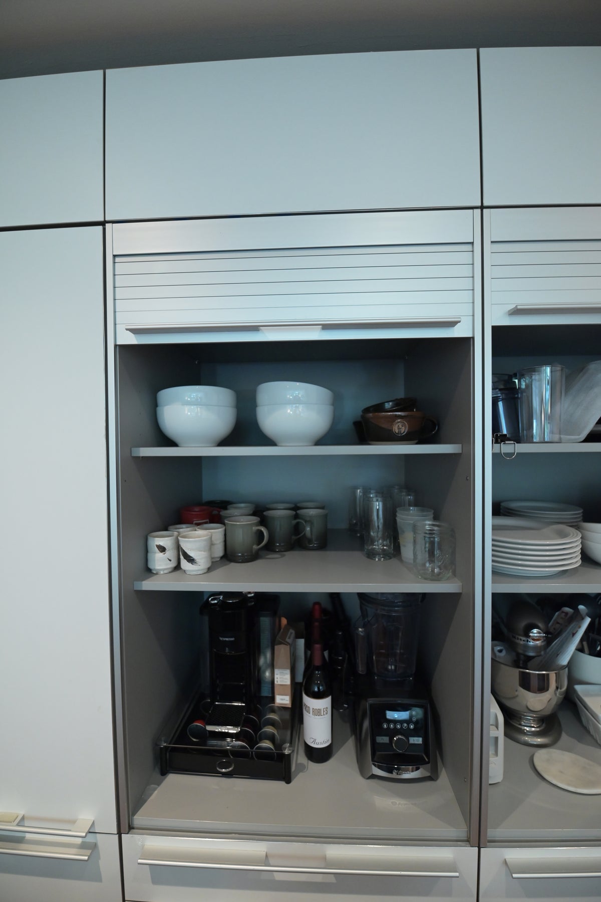 Bulthaup Modern Gray & White Kitchen with Miele Appliances