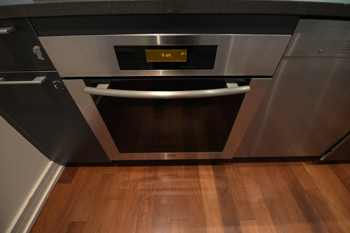 Bulthaup Modern Gray & White Kitchen with Miele Appliances