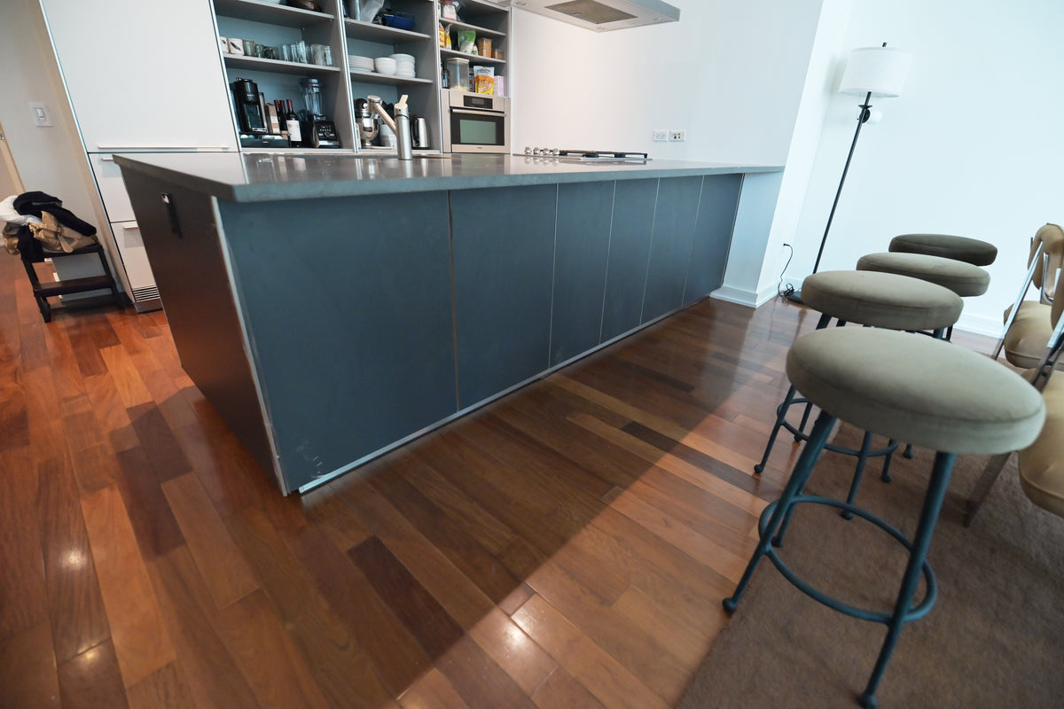 Bulthaup Modern Gray & White Kitchen with Miele Appliances