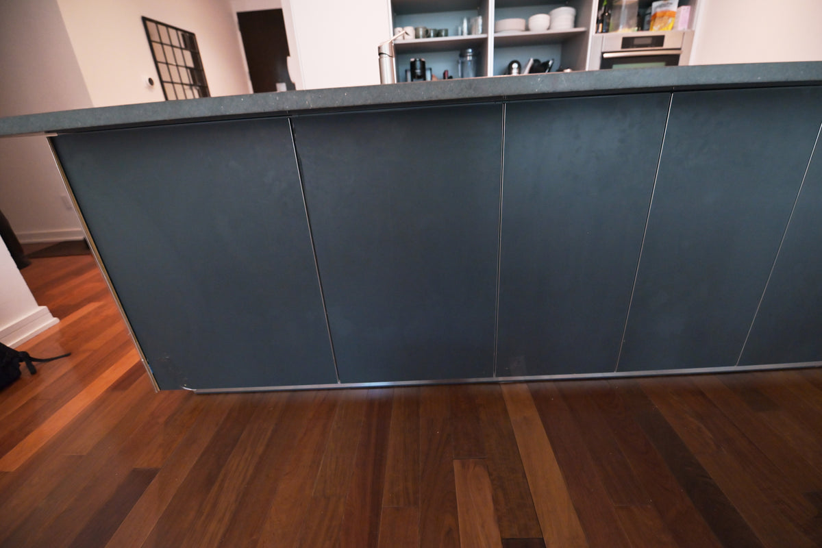 Bulthaup Modern Gray & White Kitchen with Miele Appliances