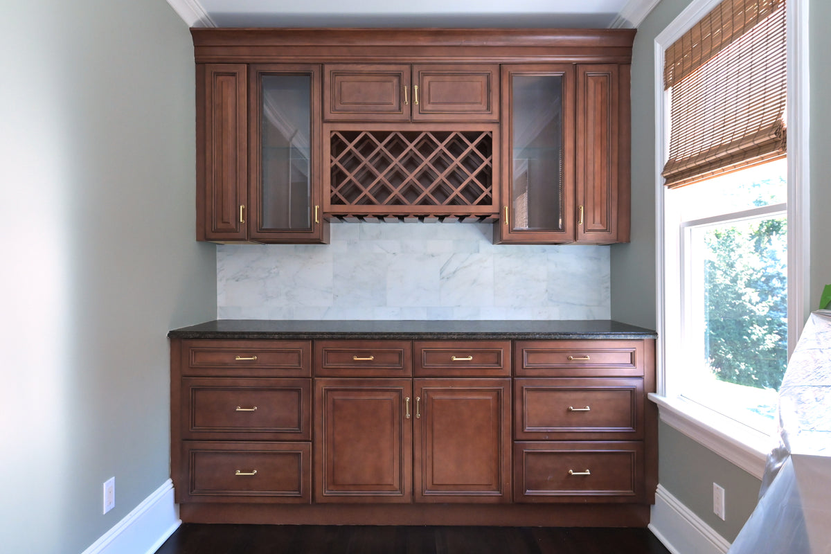 Fabuwood Natural Solid Wood Dry Bar Wall