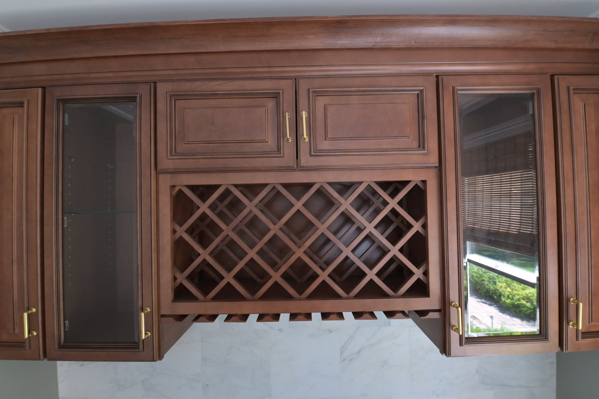 Fabuwood Natural Solid Wood Dry Bar Wall