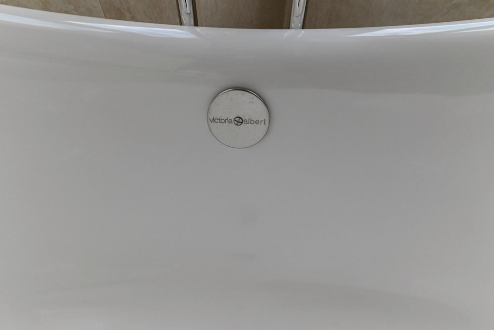 Victoria + Albert 74" White Freestanding Bathtub with Tub Filler Faucet