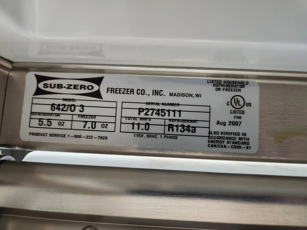 Sub-Zero 642/O 42 Sub-Zero 642/O 42