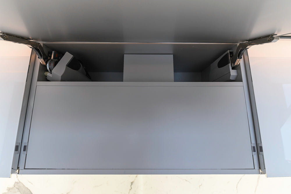 Modern Marble White Kitchen with Island