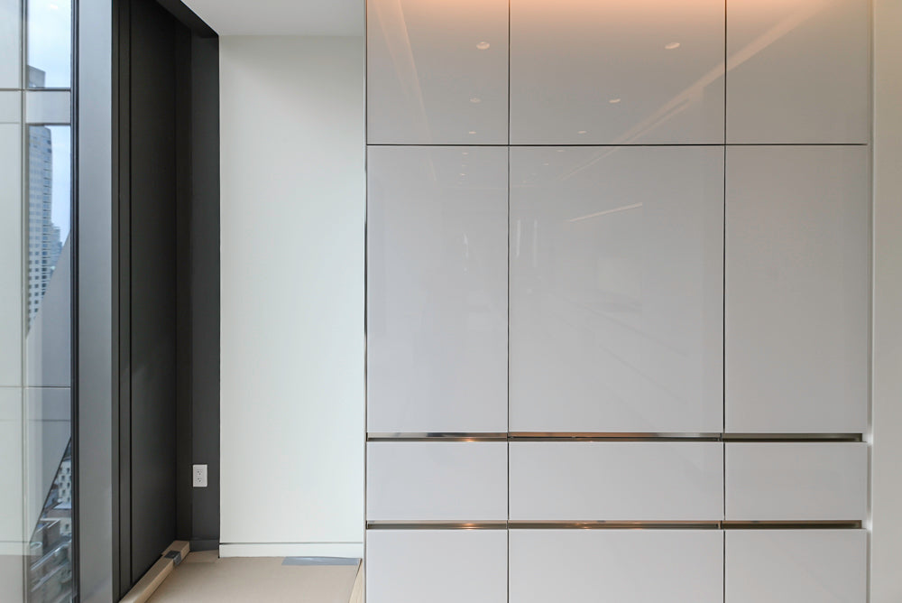 Modern Marble White Kitchen with Island