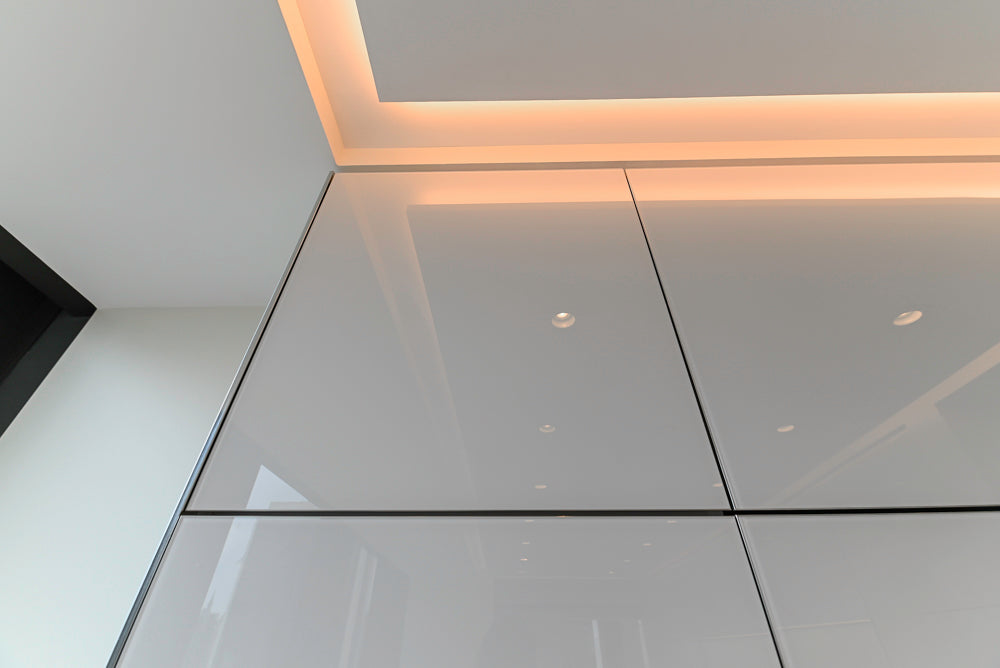 Modern Marble White Kitchen with Island