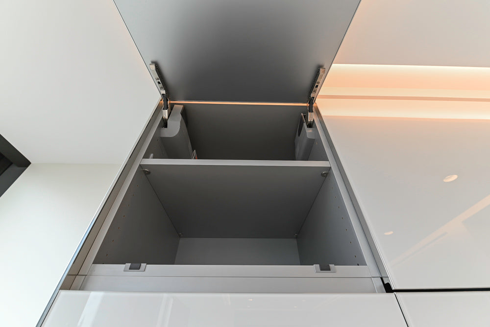 Modern Marble White Kitchen with Island