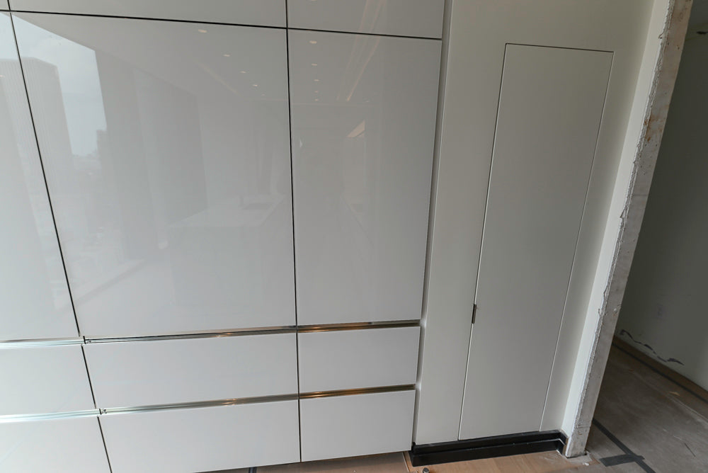 Modern Marble White Kitchen with Island