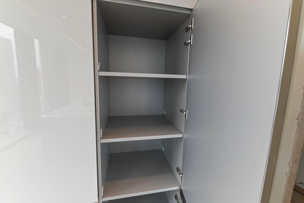 Modern Marble White Kitchen with Island