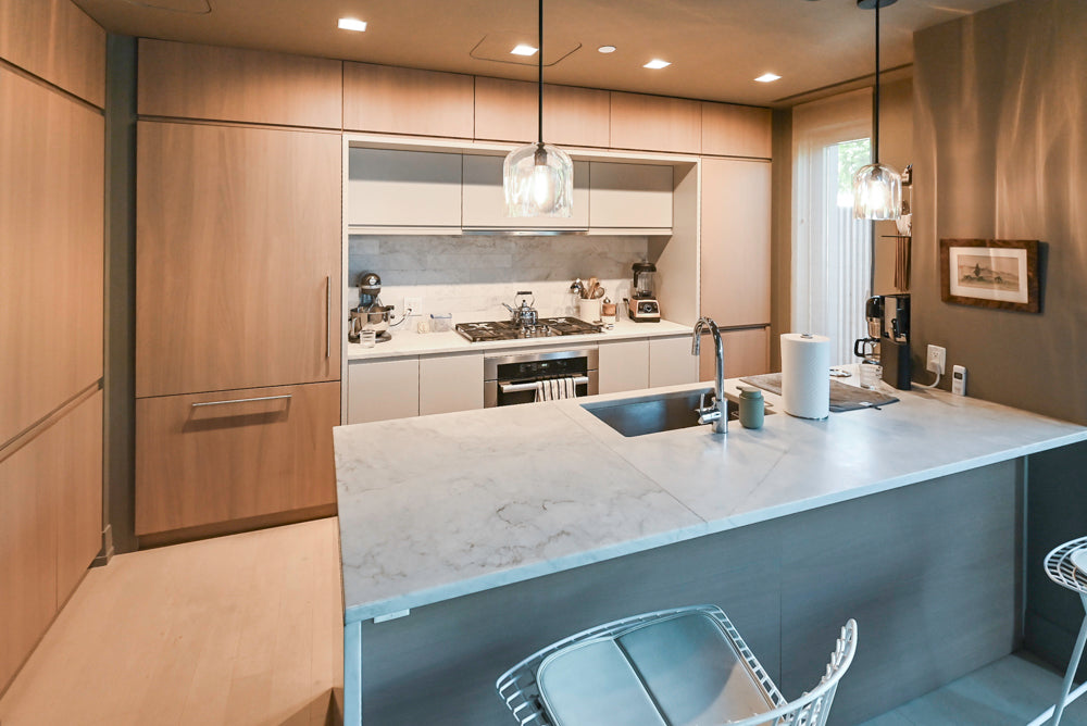 Stevali Stunner: Modern Two-Tone Kitchen with Island and Miele Applian ...