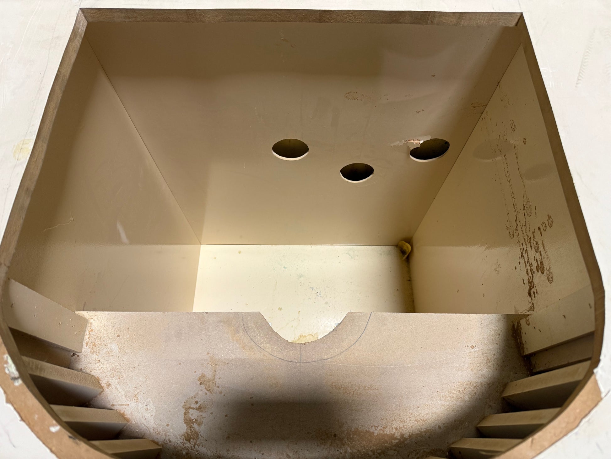 Traditional 46.5" White Washed Single Vanity Base - No Top, Sink or Faucet