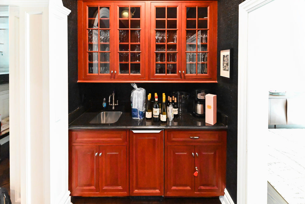 "Bordeaux Reserve" Traditional Butler’s Pantry with Sub-Zero Tall Wine Cooler