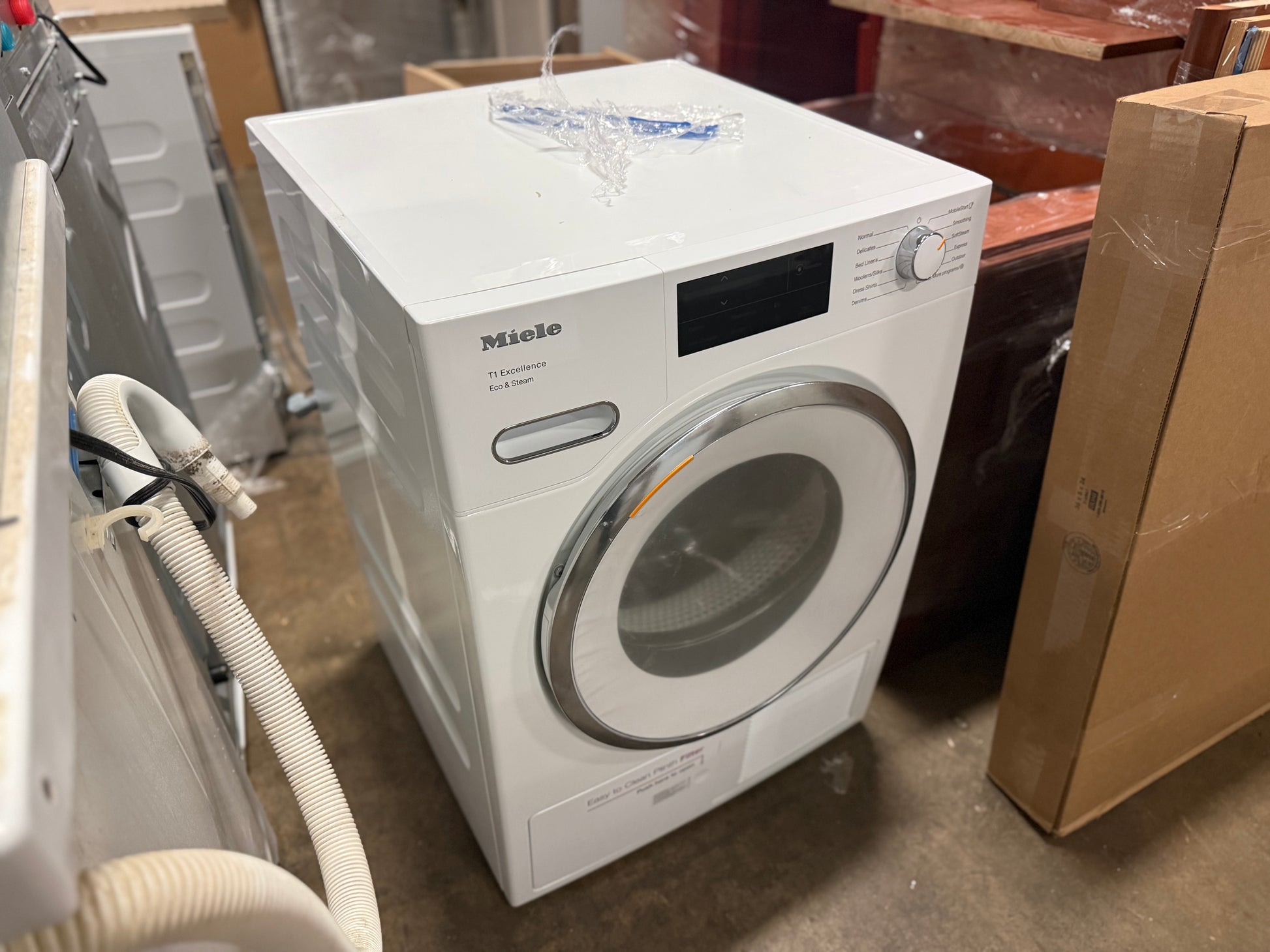 Miele WXD160 washer and TXI680WP dryer compact laundry suite