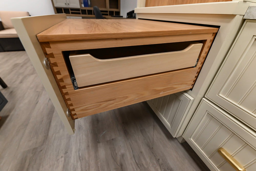 Covered Bridge Two-Tone Traditional Kitchen with Island