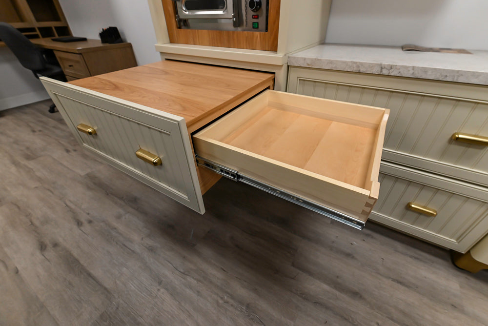 Covered Bridge Two-Tone Traditional Kitchen with Island