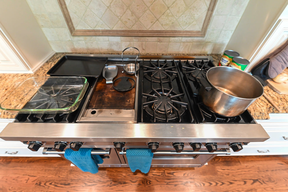 Oh My Omega: Traditional White Kitchen with Pantry, Desk Area & Appliances