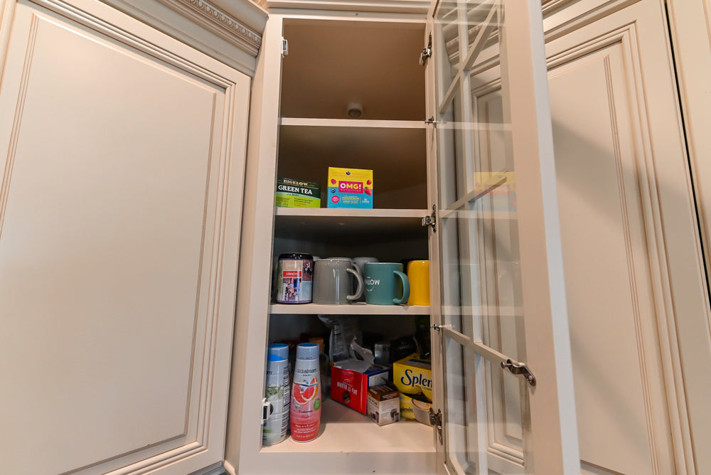 Oh My Omega: Traditional White Kitchen with Pantry, Desk Area & Appliances