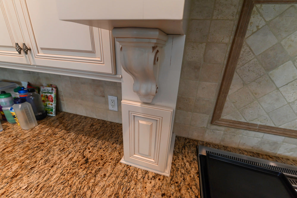 Oh My Omega: Traditional White Kitchen with Pantry, Desk Area & Appliances