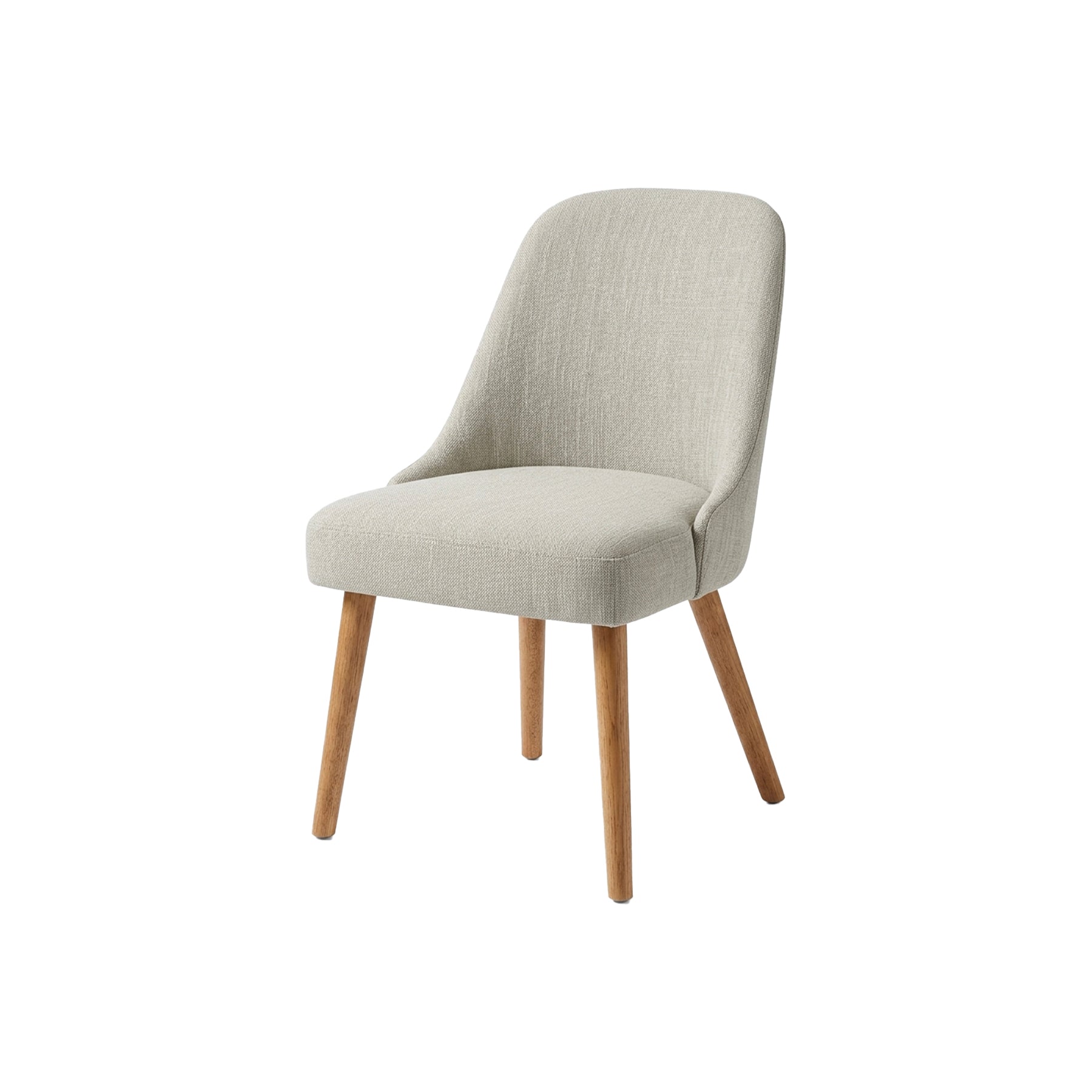 Bulthaup Farmhouse Modern Fabric Chair with Wooden Legs