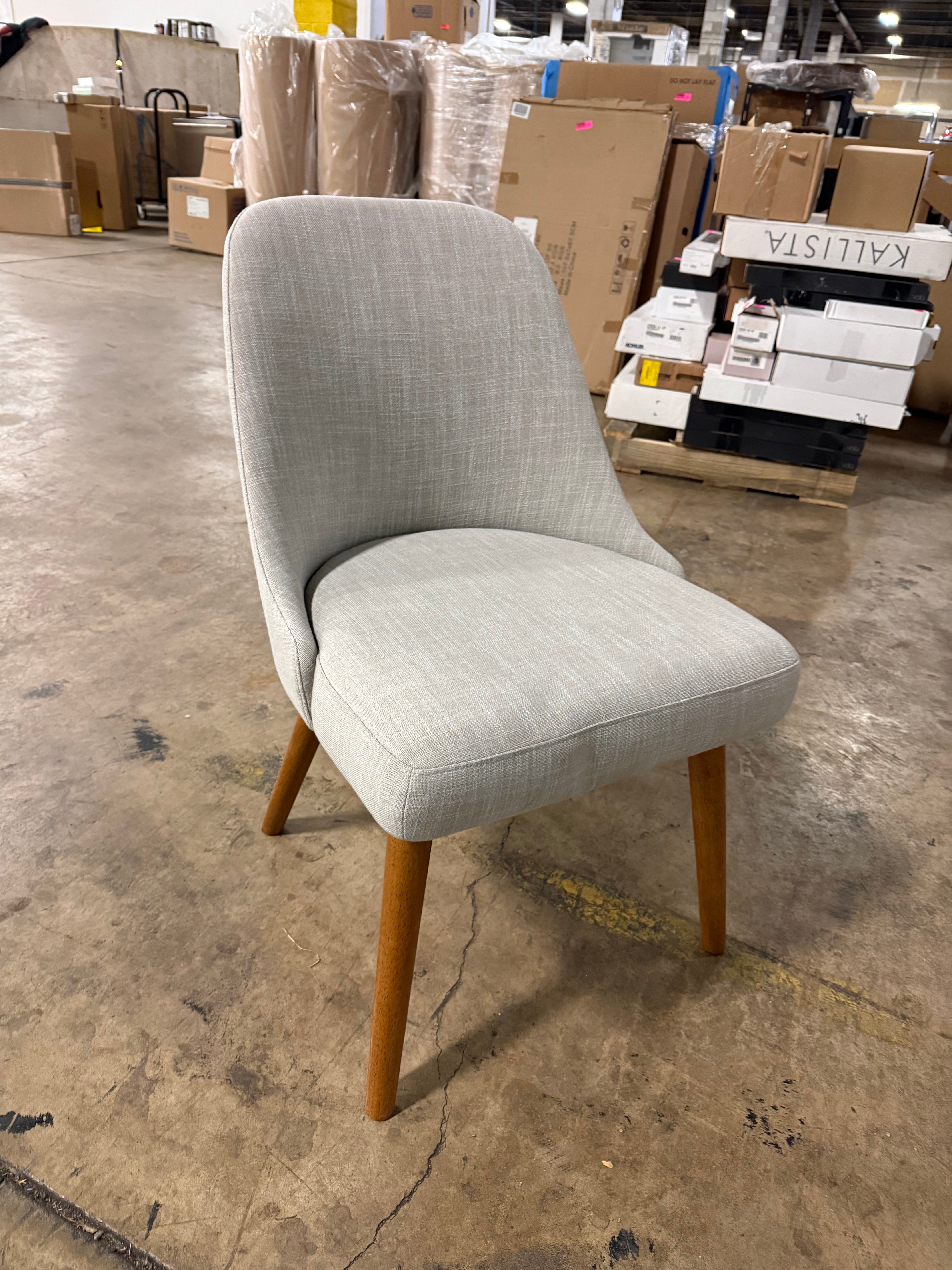 Bulthaup Farmhouse Modern Fabric Chair with Wooden Legs