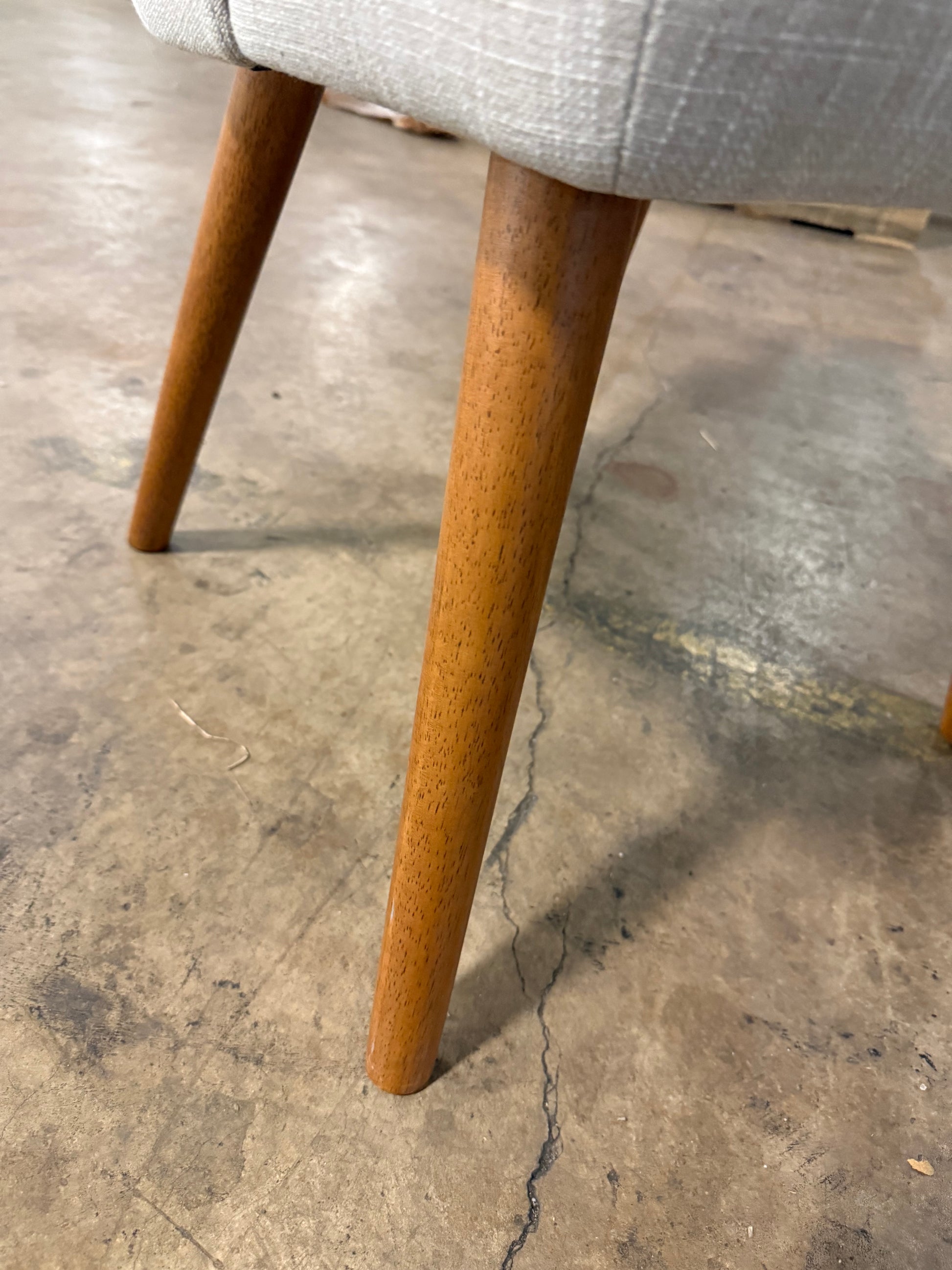 Bulthaup Farmhouse Modern Fabric Chair with Wooden Legs