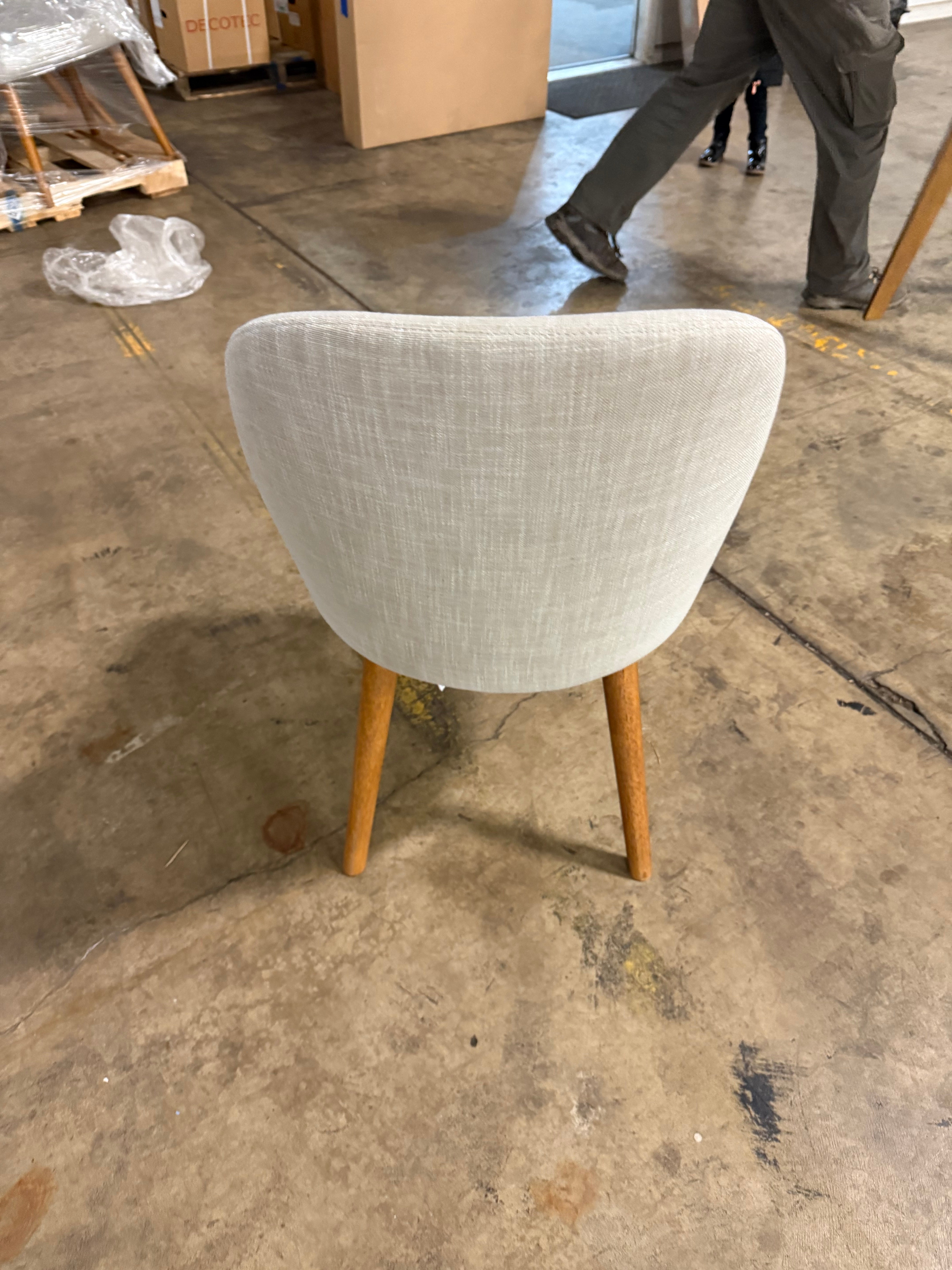 Bulthaup Farmhouse Modern Fabric Chair with Wooden Legs