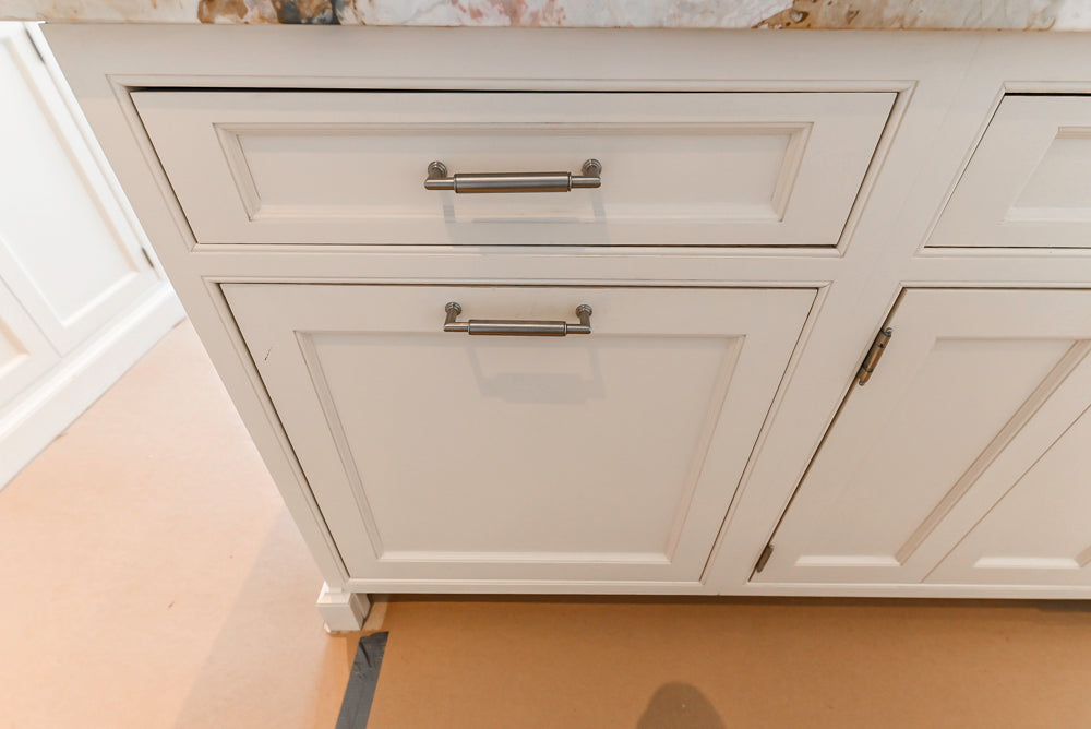 Traditional All-White Quartz Kitchen with Island