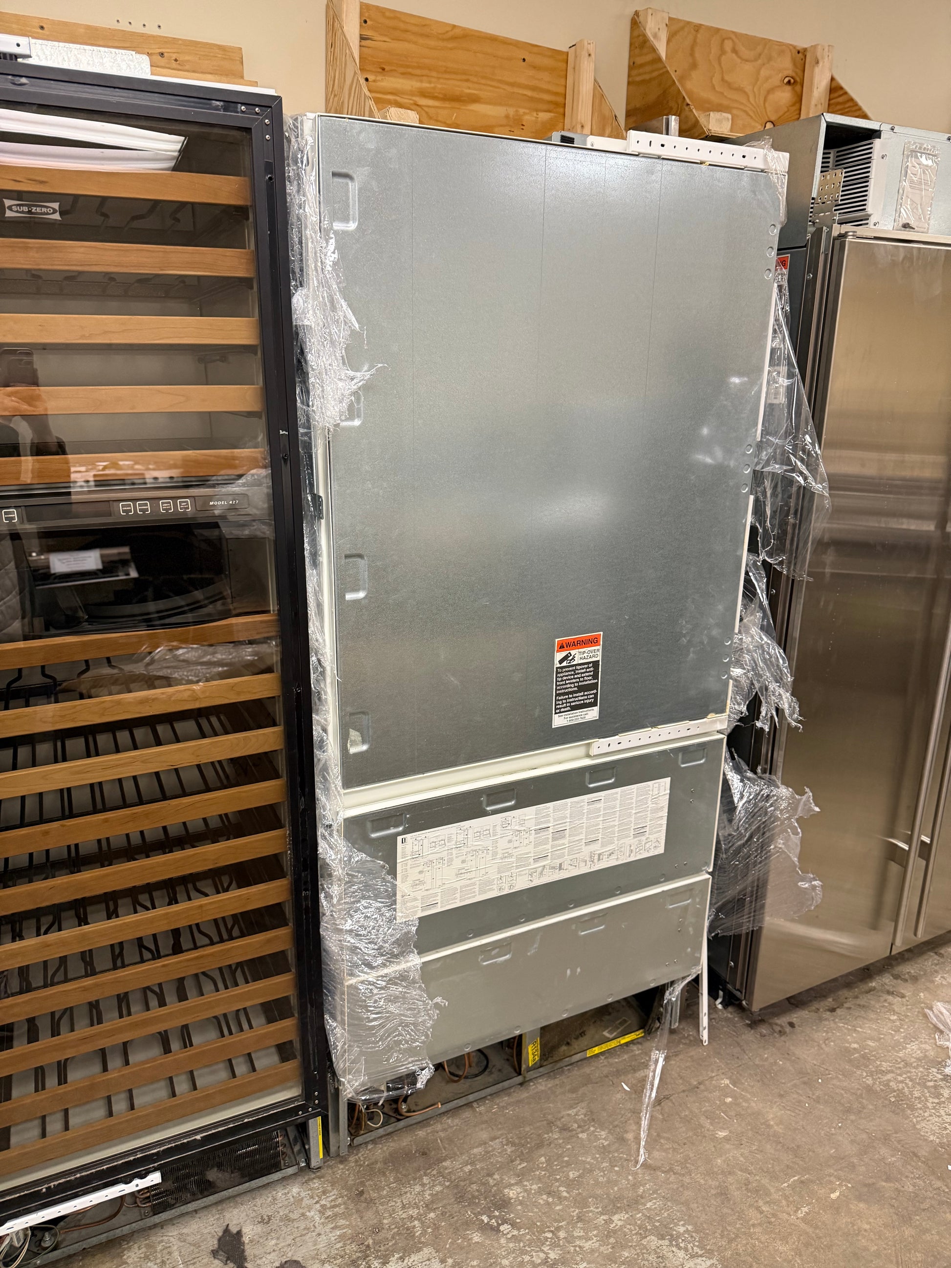 Sub-Zero 736TCI 36 inch integrated refrigerator with custom panel ready door