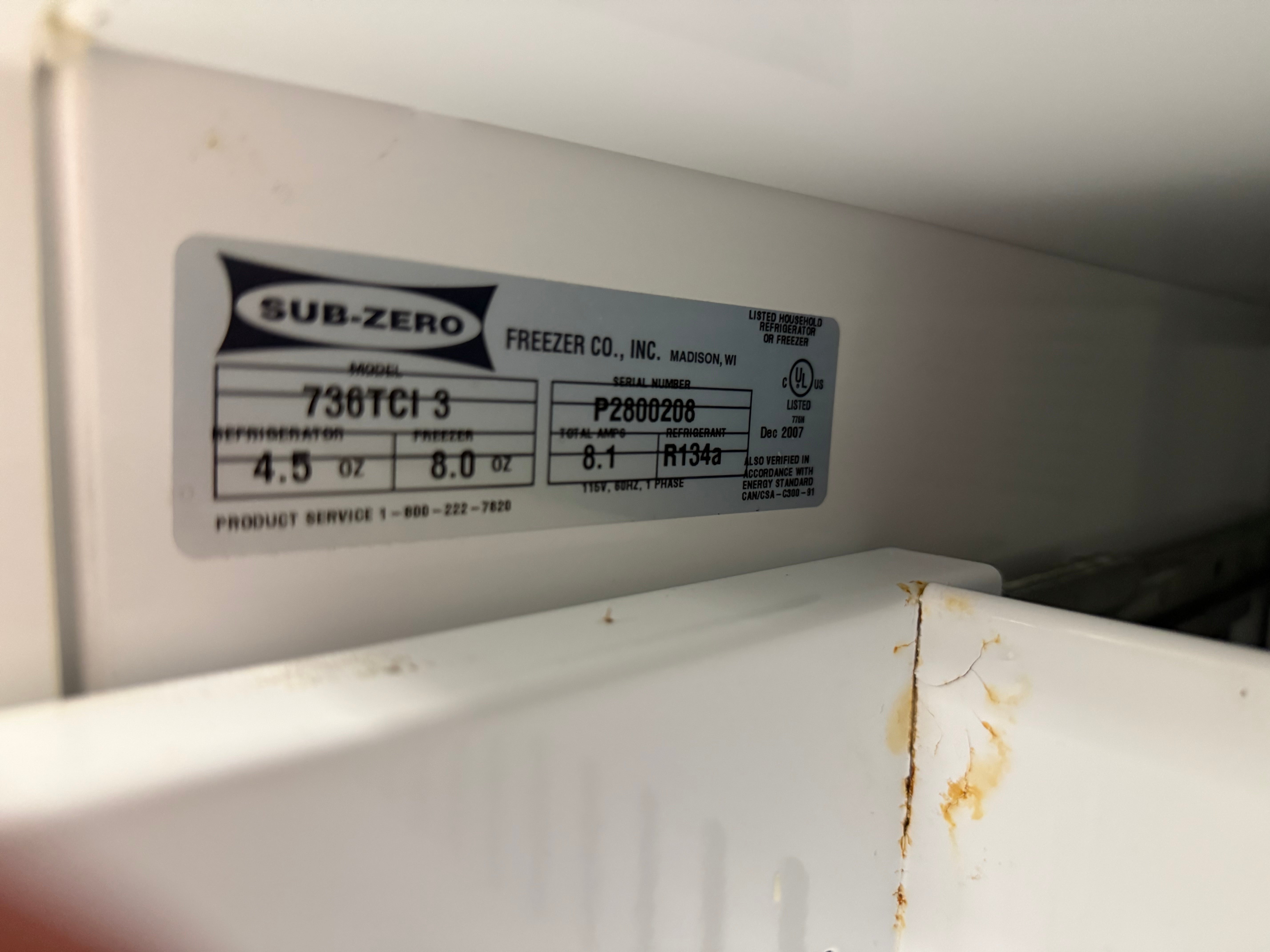 Sub-Zero 736TCI 36" Panel Ready Bottom Freezer Refrigerator