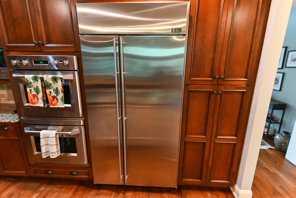 Unique Ultracraft: Traditional Dark Wooden Kitchen with Island & Appliances